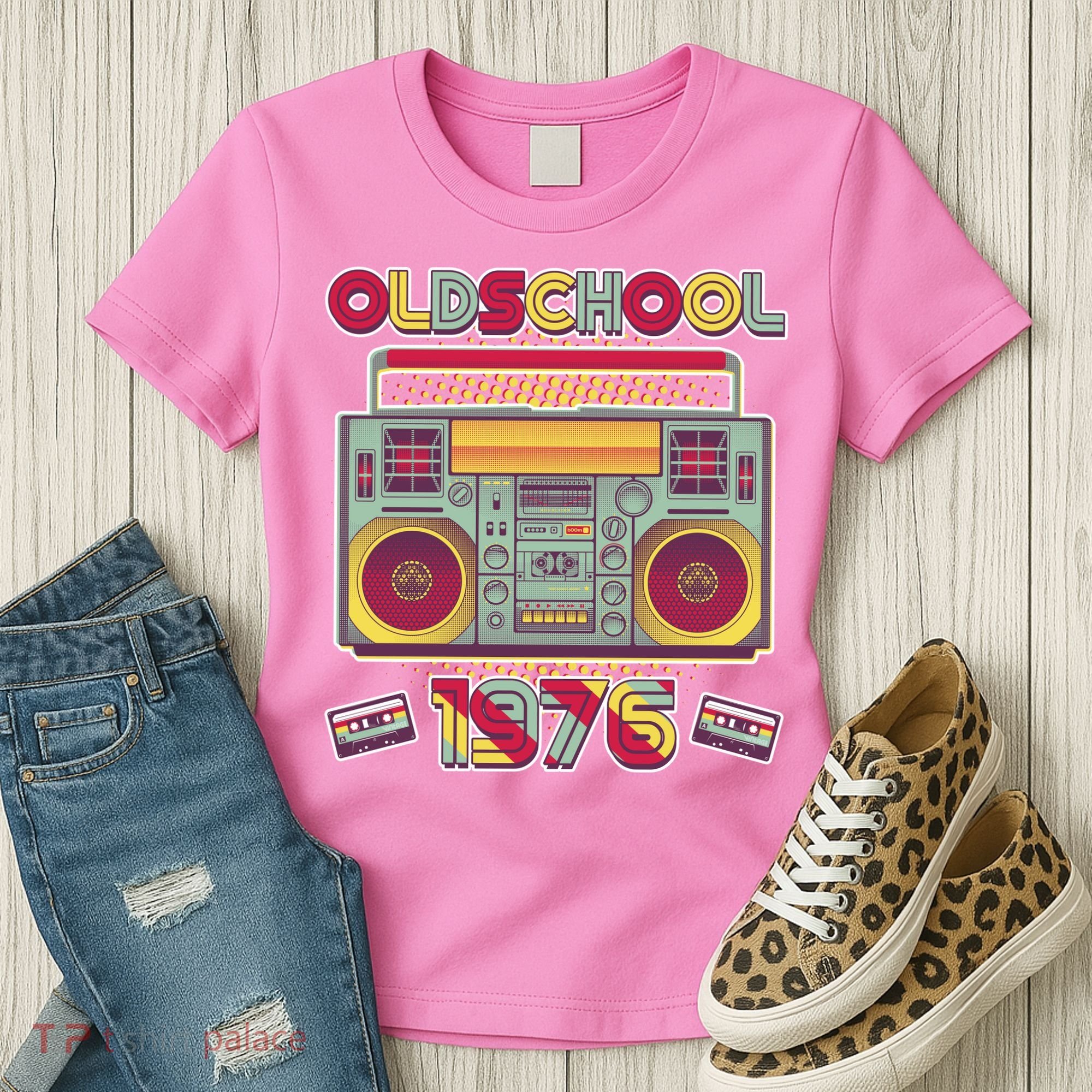 50th Birthday Oldschool Boombox 1976 Women's T-Shirt
