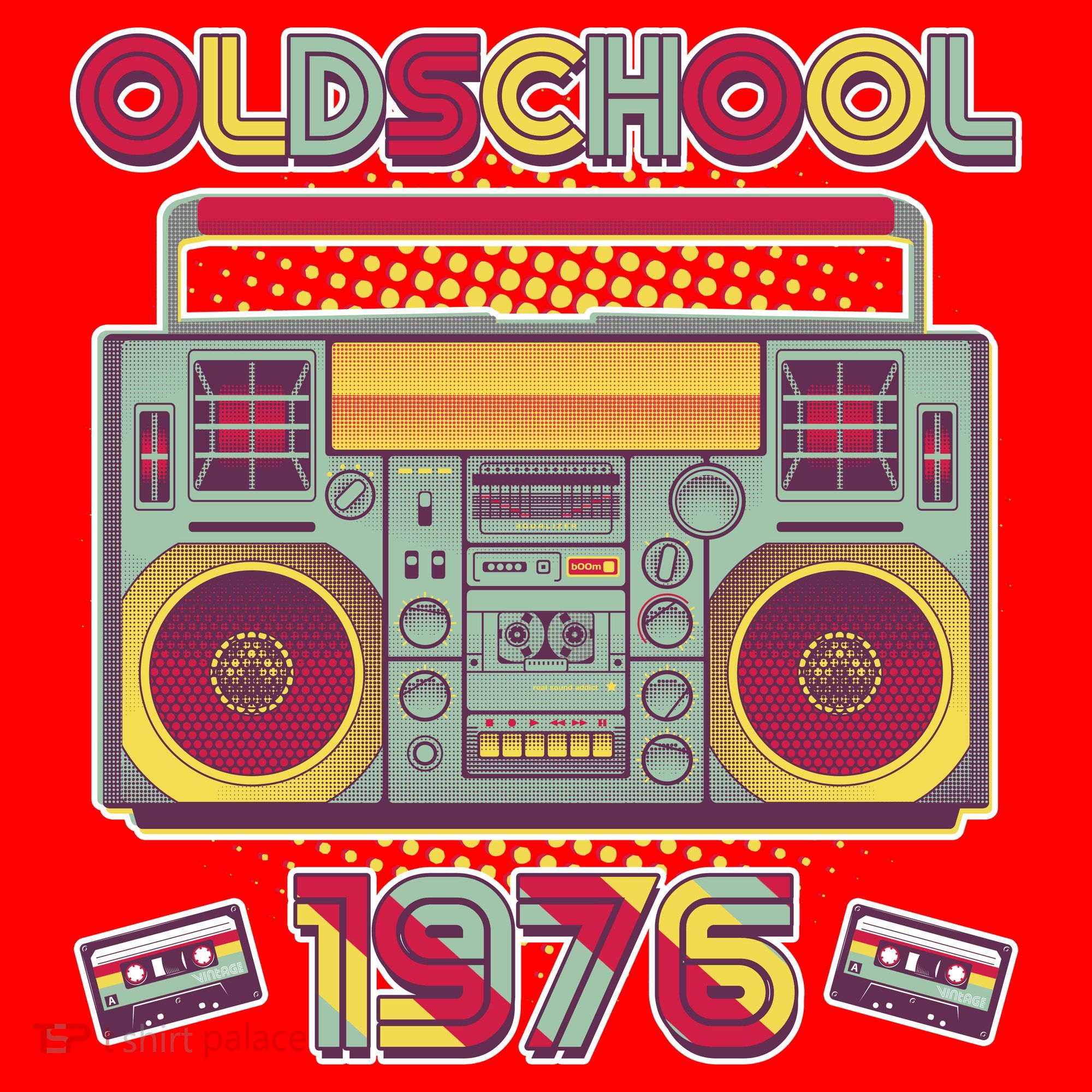 50th Birthday Oldschool Boombox 1976 Santa Hat