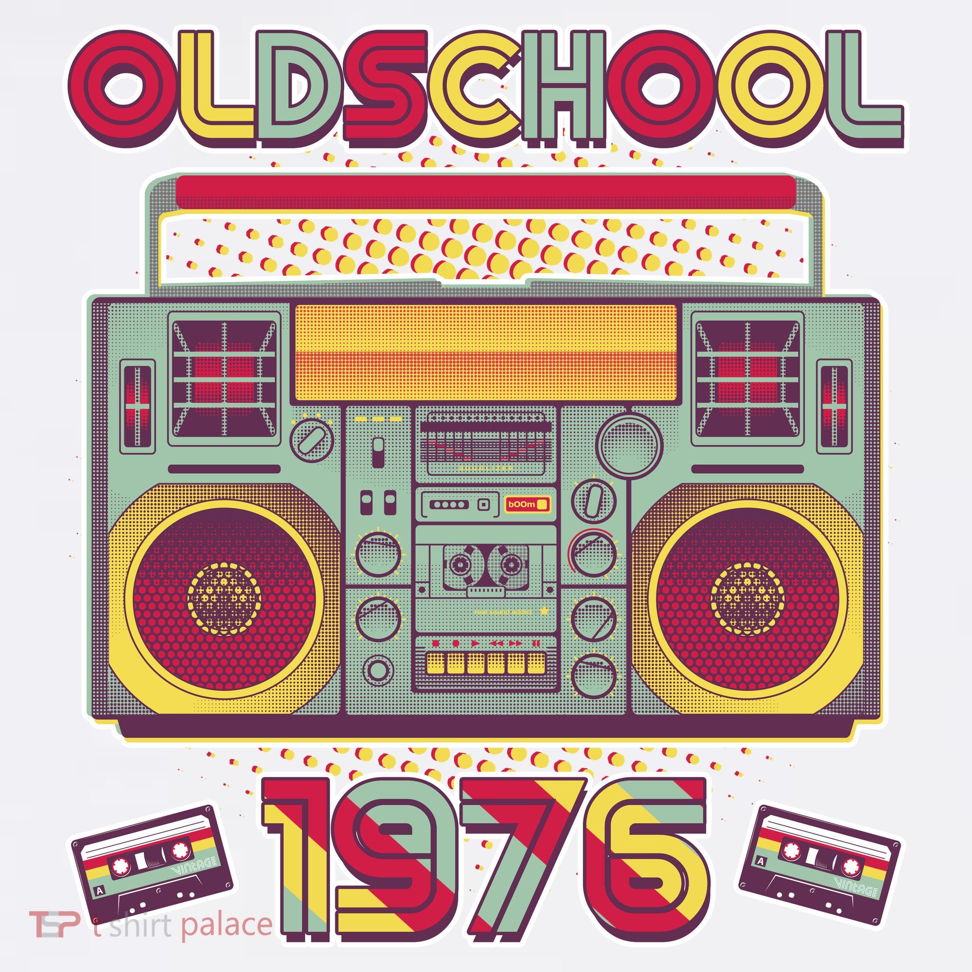 50th Birthday Oldschool Boombox 1976 Garment-Dyed Sweatshirt