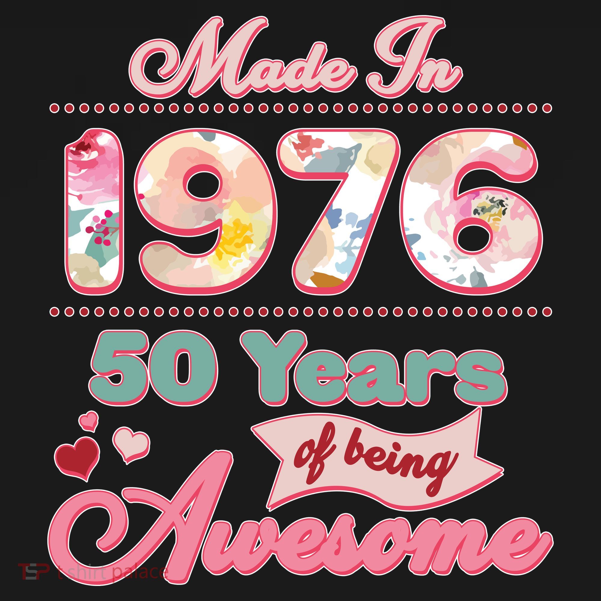 50th Birthday Pink Floral Made In 1956 Years Of Being Awesome Women's Tank Top