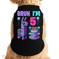 5th Birthday Party Llama Pinata Girl Bruh Im 5 Doggie Tank thumb 0