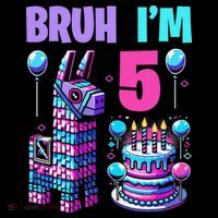 5th Birthday Party Llama Pinata Girl Bruh Im 5 Coffee Mug thumb 5
