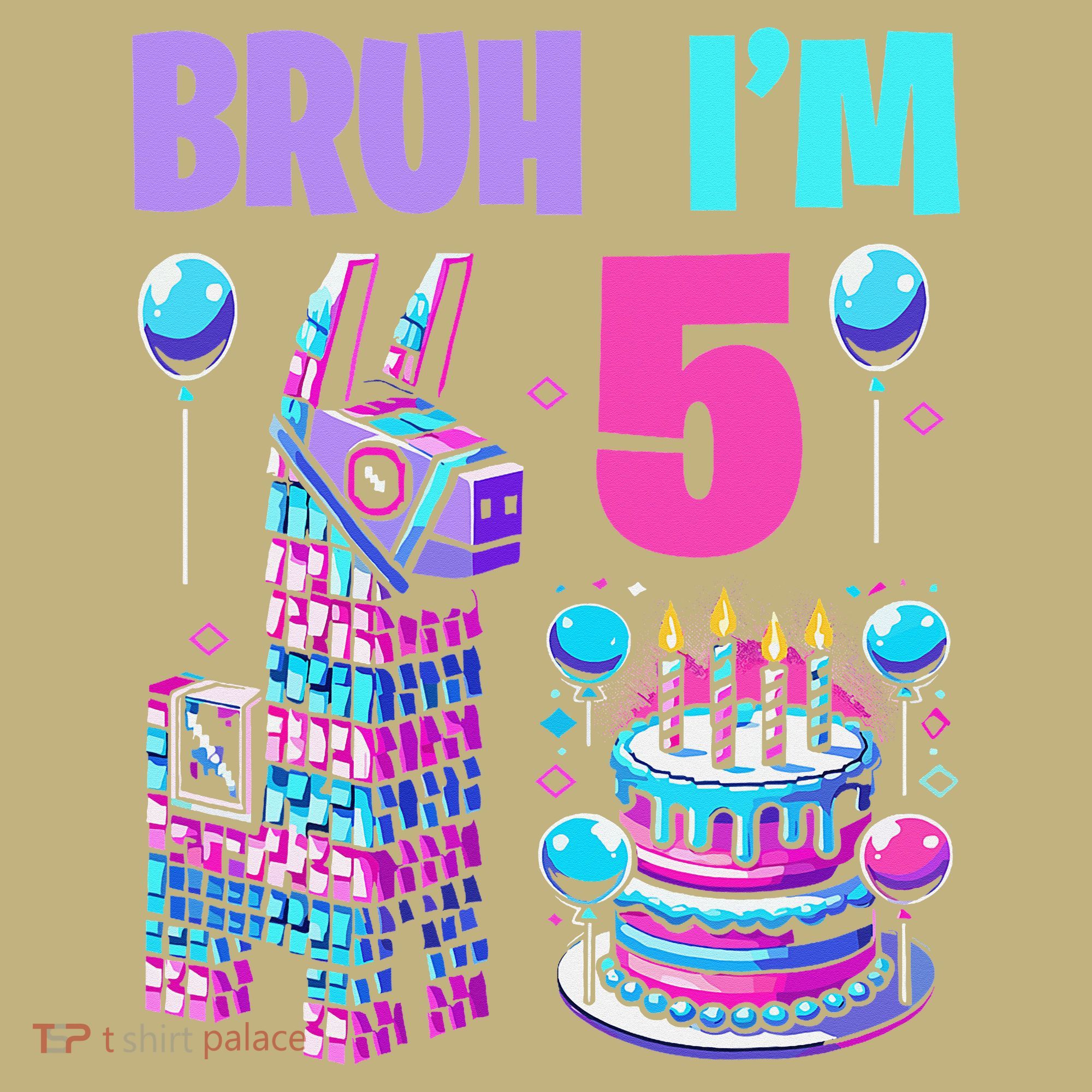 5th Birthday Party Llama Pinata Girl Bruh Im 5 Sweatshirt