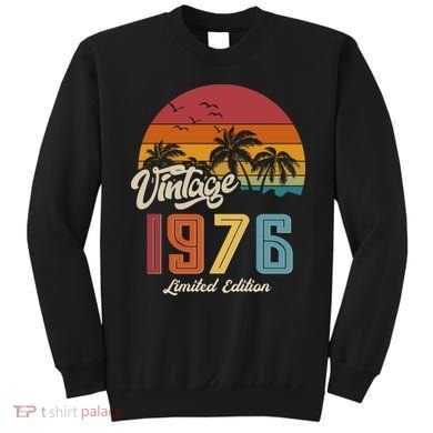50th Birthday Retro Vintage 1976 Tropical Palm Trees Sweatshirt