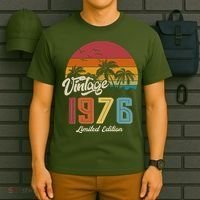 50th Birthday Retro Vintage 1976 Tropical Palm Trees T-Shirt thumb 6