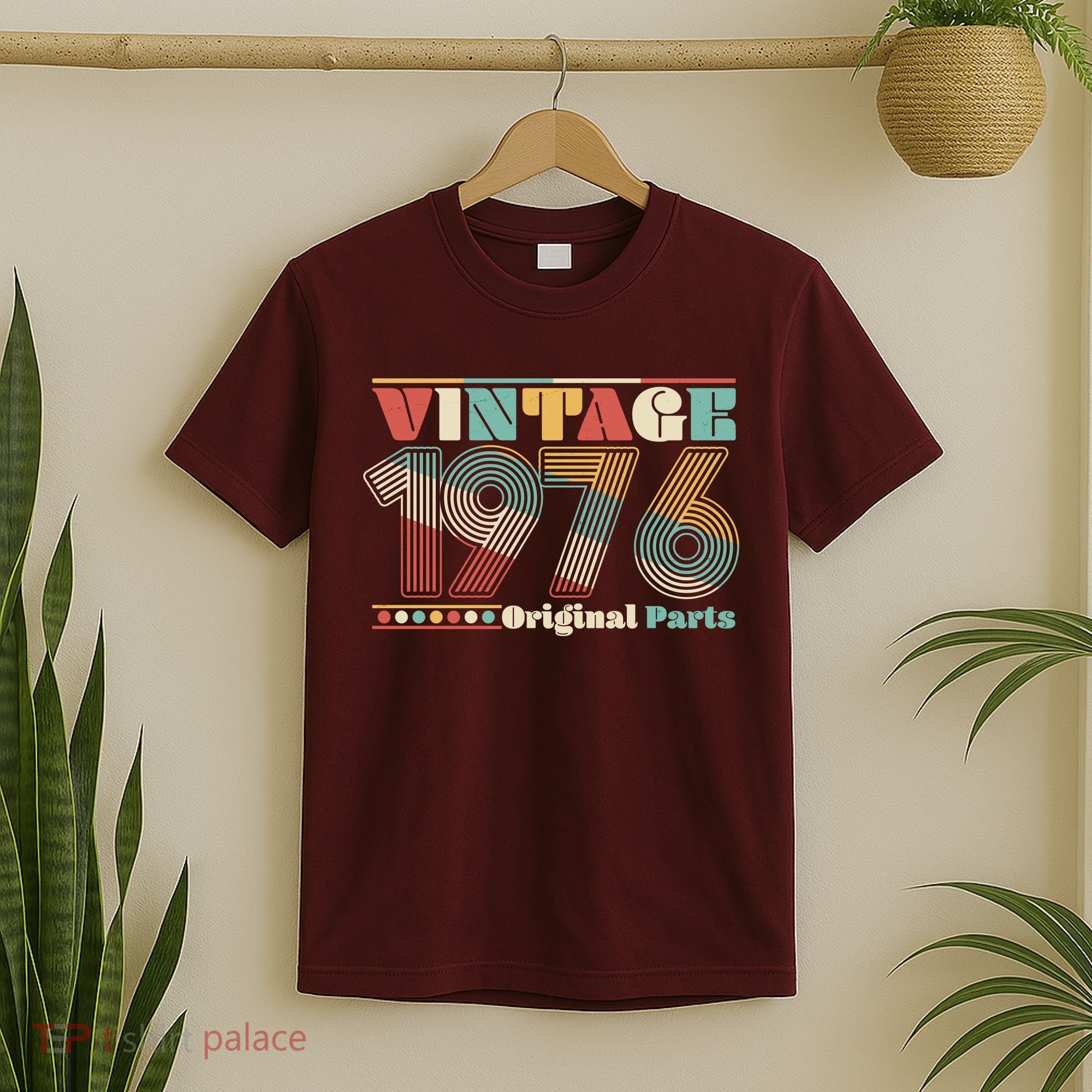 50th Birthday Retro Style Vintage 1976 Original Parts T-Shirt