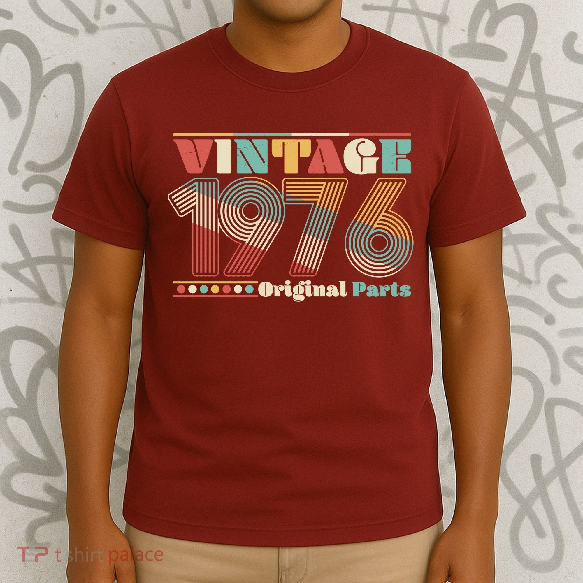 50th Birthday Retro Style Vintage 1976 Original Parts T-Shirt