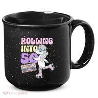 50th Birthday Roller Skate Party Unicorn Retro 90s Skating 15oz Campfire Ceramic Mug thumb 0