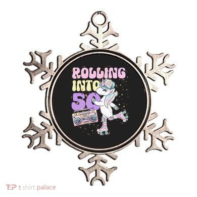 50th Birthday Roller Skate Party Unicorn Retro 90s Skating Ornament
