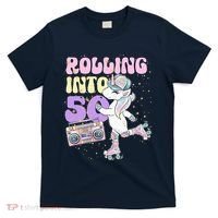 50th Birthday Roller Skate Party Unicorn Retro 90s Skating T-Shirt thumb 0