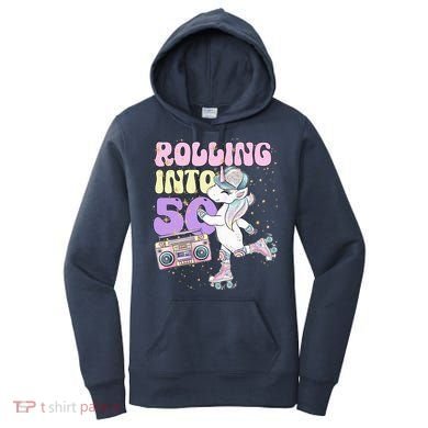 50th Birthday Roller Skate Party Unicorn Retro 90s Skating Women's Hoodie