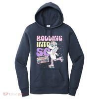 50th Birthday Roller Skate Party Unicorn Retro 90s Skating Women's Hoodie thumb 0