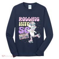 50th Birthday Roller Skate Party Unicorn Retro 90s Skating Tall Long Sleeve Shirt thumb 0