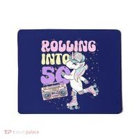 50th Birthday Roller Skate Party Unicorn Retro 90s Skating Mousepad thumb 0