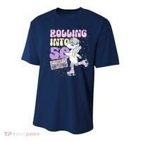 50th Birthday Roller Skate Party Unicorn Retro 90s Skating Youth Performance Sprint T-Shirt thumb 0