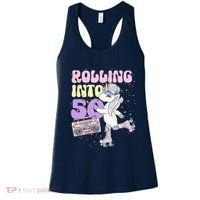 50th Birthday Roller Skate Party Unicorn Retro 90s Skating Women's Tank Top thumb 0