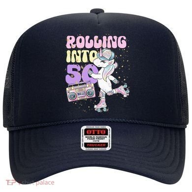 50th Birthday Roller Skate Party Unicorn Retro 90s Skating Hat