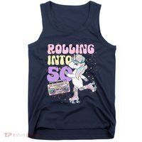 50th Birthday Roller Skate Party Unicorn Retro 90s Skating Tank Top thumb 0