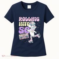 50th Birthday Roller Skate Party Unicorn Retro 90s Skating Women's T-Shirt thumb 0