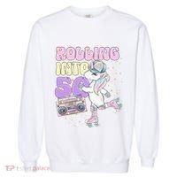 50th Birthday Roller Skate Party Unicorn Retro 90s Skating Garment-Dyed Sweatshirt thumb 0