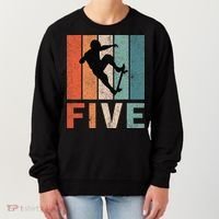 5th Birthday Retro Skateboard Skater 5 Years Old Women's Sweatshirt thumb 0