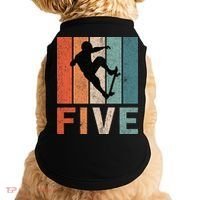 5th Birthday Retro Skateboard Skater 5 Years Old Doggie Tank thumb 0