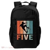 5th Birthday Retro Skateboard Skater 5 Years Old Backpack thumb 0