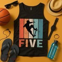 5th Birthday Retro Skateboard Skater 5 Years Old Tank Top thumb 4