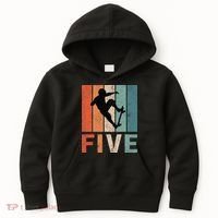 5th Birthday Retro Skateboard Skater 5 Years Old Kids Hoodie thumb 0