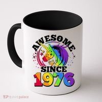 50th Birthday Rainbow Unicorn Awesome Since 1976 Coffee Mug thumb 0