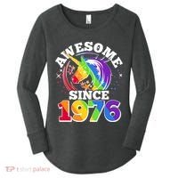 50th Birthday Rainbow Unicorn Awesome Since 1976 Women's Perfect Tri Tunic Long Sleeve Shirt thumb 0
