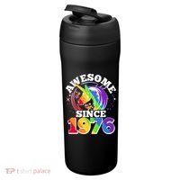 50th Birthday Rainbow Unicorn Awesome Since 1976 24oz Duet Stainless Steel Tumbler thumb 3