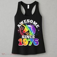 50th Birthday Rainbow Unicorn Awesome Since 1976 Women's Tank Top thumb 3