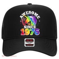 50th Birthday Rainbow Unicorn Awesome Since 1976 Hat thumb 0