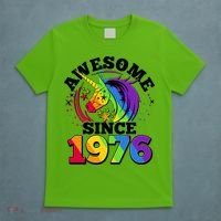 50th Birthday Rainbow Unicorn Awesome Since 1976 T-Shirt thumb 5