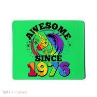50th Birthday Rainbow Unicorn Awesome Since 1976 Mousepad thumb 0