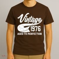 50th Birthday Sporty Vintage 1976 Age To Perfection  T-Shirt thumb 3