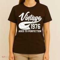 50th Birthday Sporty Vintage 1976 Age To Perfection  T-Shirt thumb 4