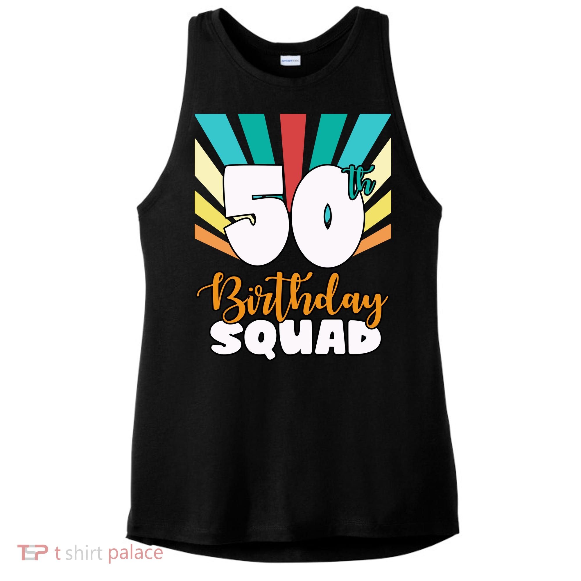 50th Birthday Squad 50 Years Old Ladies PosiCharge Tri-Blend Wicking Tank