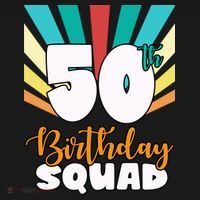 50th Birthday Squad 50 Years Old Doggie Tank thumb 4