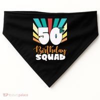 50th Birthday Squad 50 Years Old USA-Made Doggie Bandana thumb 0