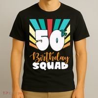50th Birthday Squad 50 Years Old T-Shirt thumb 3