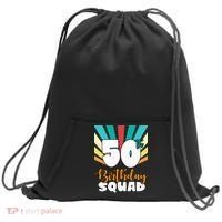 50th Birthday Squad 50 Years Old Sweatshirt Cinch Pack Bag thumb 0