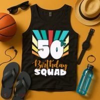 50th Birthday Squad 50 Years Old Tank Top thumb 4
