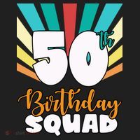 50th Birthday Squad 50 Years Old Golf Towel thumb 3