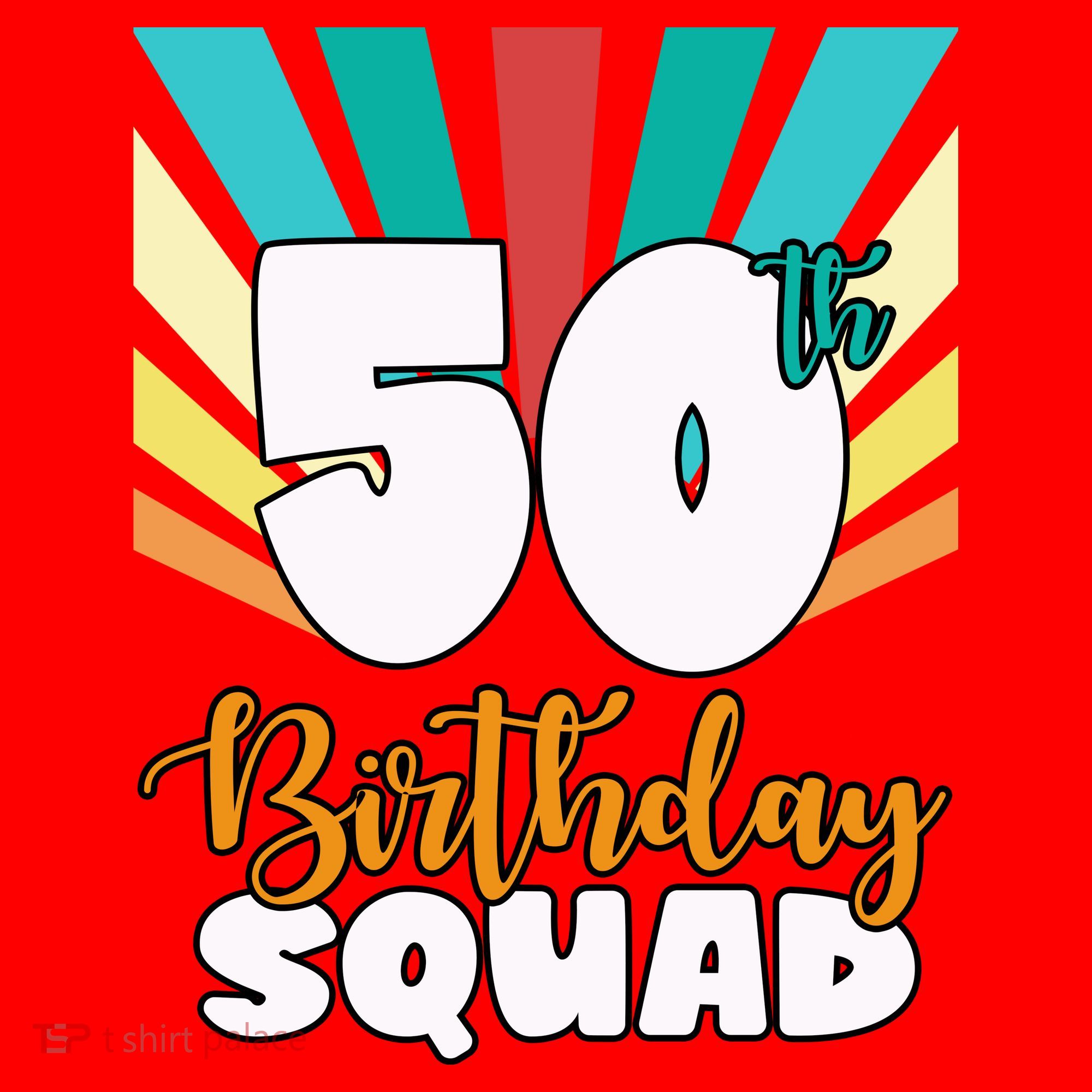 50th Birthday Squad 50 Years Old Santa Hat