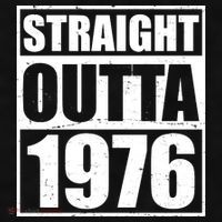 50th Birthday Straight Outta 1976 Ladies PosiCharge Tri-Blend Wicking Tank thumb 2