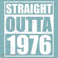 50th Birthday Straight Outta 1976 Sueded Cloud Jersey T-Shirt thumb 2