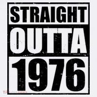 50th Birthday Straight Outta 1976 Comfort Colors Garment-Dyed Hooded Sweatshirt thumb 2