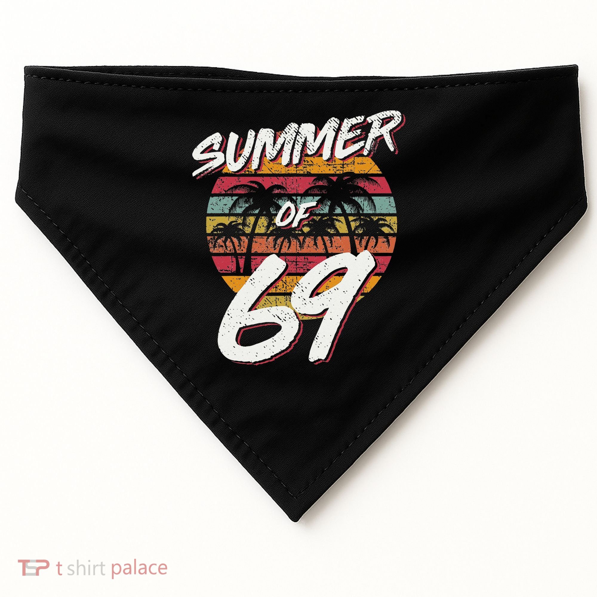 50th Birthday Summer of 69 Gift Mom Daddy USA-Made Doggie Bandana